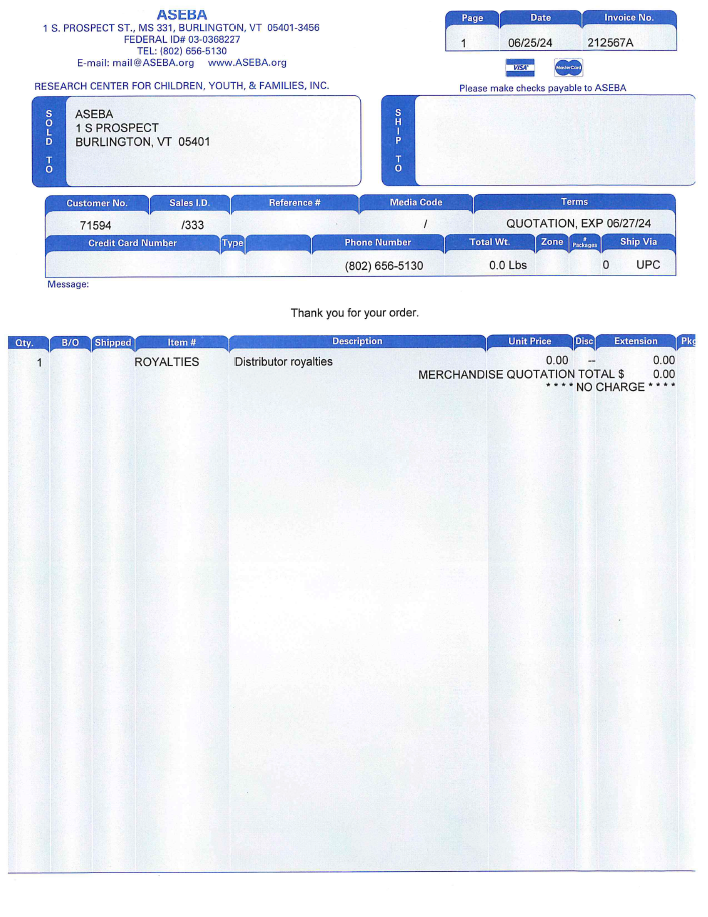 Distributor royalties